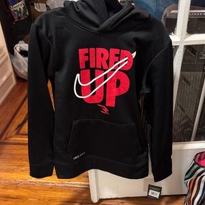 Nike Black Sweatshirt with Red Graphic